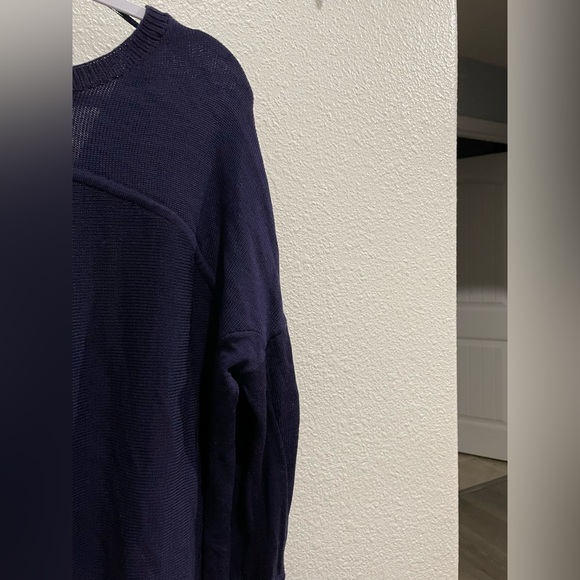 Lululemon Athletic Slouchy Sweater Wool Blend Athleisure Navy Preppy Stretch - Picture 9 of 10